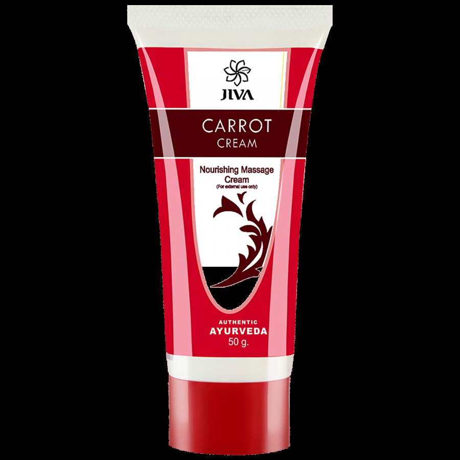 Jiva Ayurveda Nourishing Massage Carrot Cream - With Vitamin E