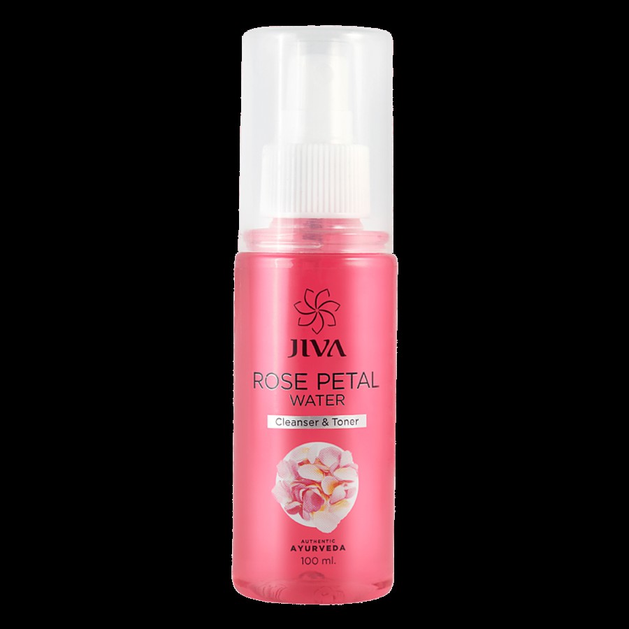 Jiva Ayurveda Rose Petal Water Cleanser & Toner - Cools & Calms The Skin