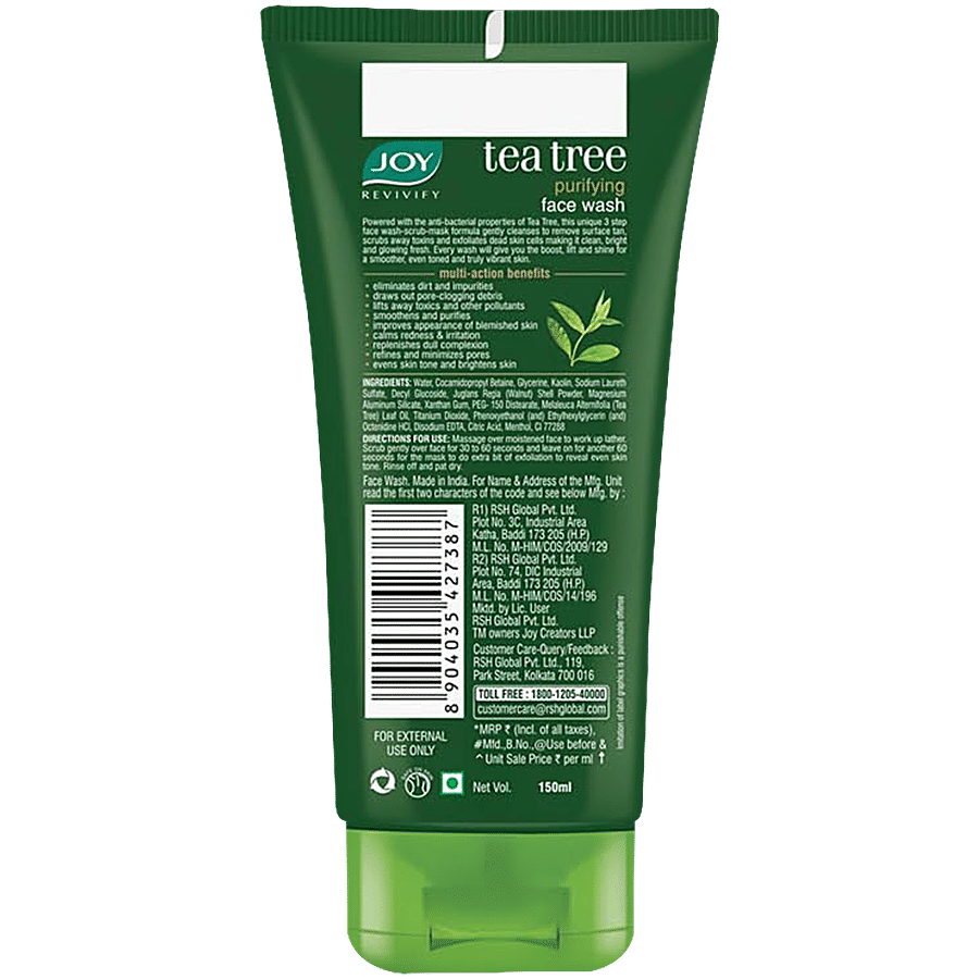 Joy Revivify Tea Tree Purifying Face Wash