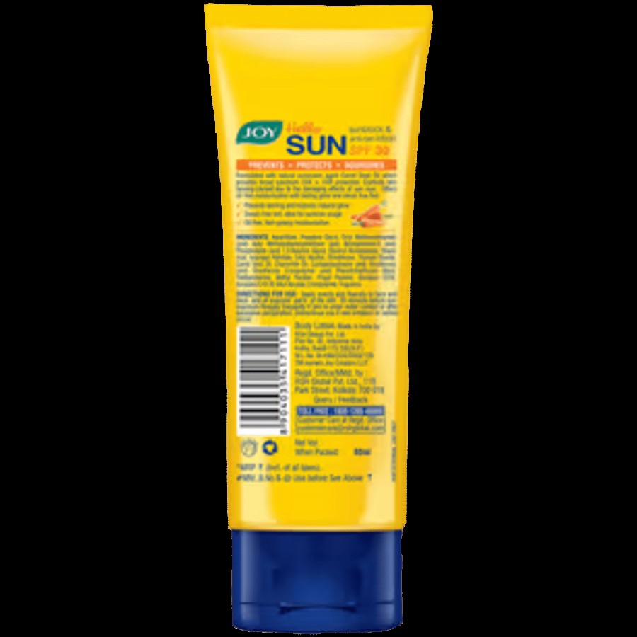 Joy Hello Sun Sunblock & Anti-tTan Lotion - SPF30