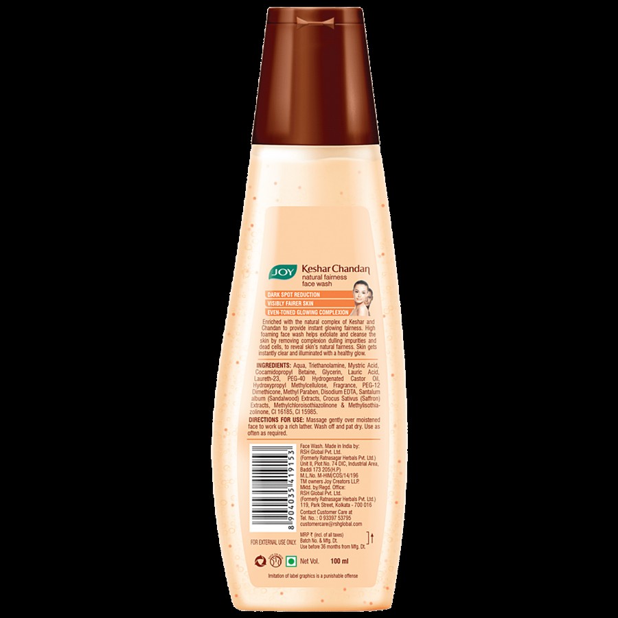 Joy Keshar Chandan Natural Fairness Face Wash