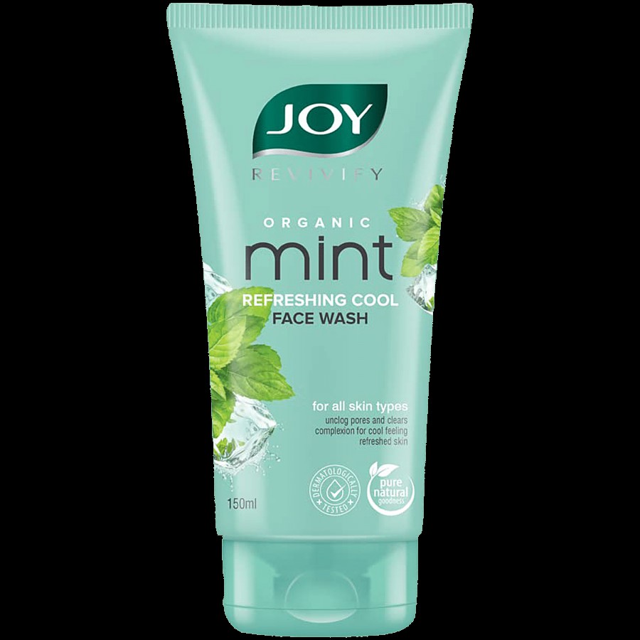 Joy Revivify Organic Mint Refreshing Cool Face Wash