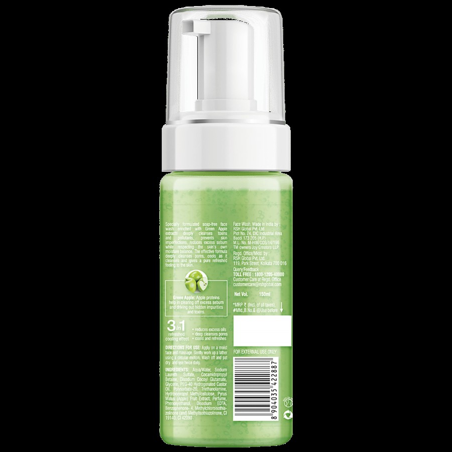 Joy Skin Fruits Foaming Face Wash - Green Apple Purifying + Oil Clear