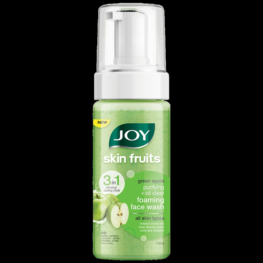 Joy Skin Fruits Foaming Face Wash - Green Apple Purifying + Oil Clear