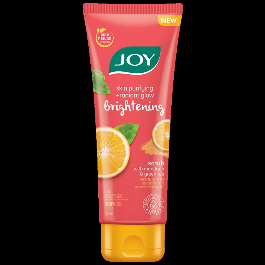 Joy Skin Purifying + Radiant Glow Brightening Scrub - with Mandarin & Green Tea