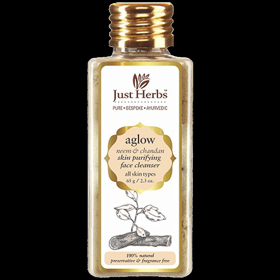 Just Herbs Aglow Skin Purifying Face Cleanser With Neem & Chandan