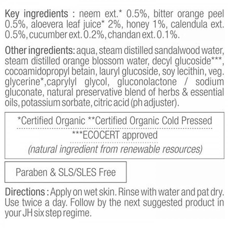 Just Herbs Silksplash Rehydrant Face Wash - Neem Orange