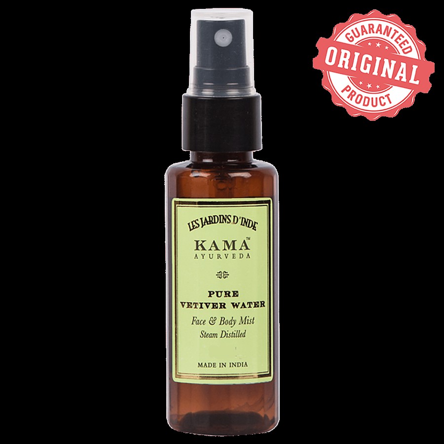 Kama Ayurveda Pure Vetiver Water Face & Body Mist - Steam Distilled