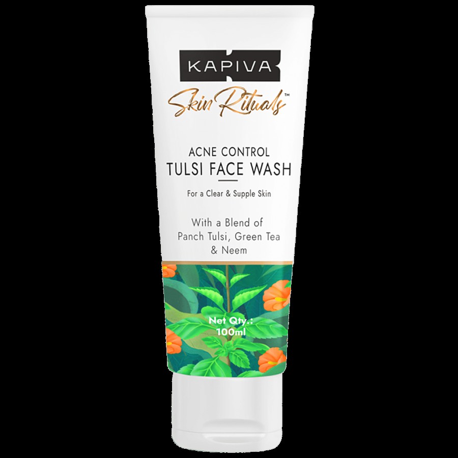 Kapiva Acne Control Tulsi Face Wash - For A Clear & Supple Skin