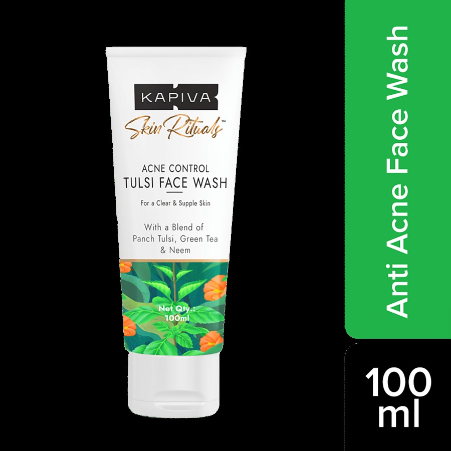 Kapiva Acne Control Tulsi Face Wash - For A Clear & Supple Skin