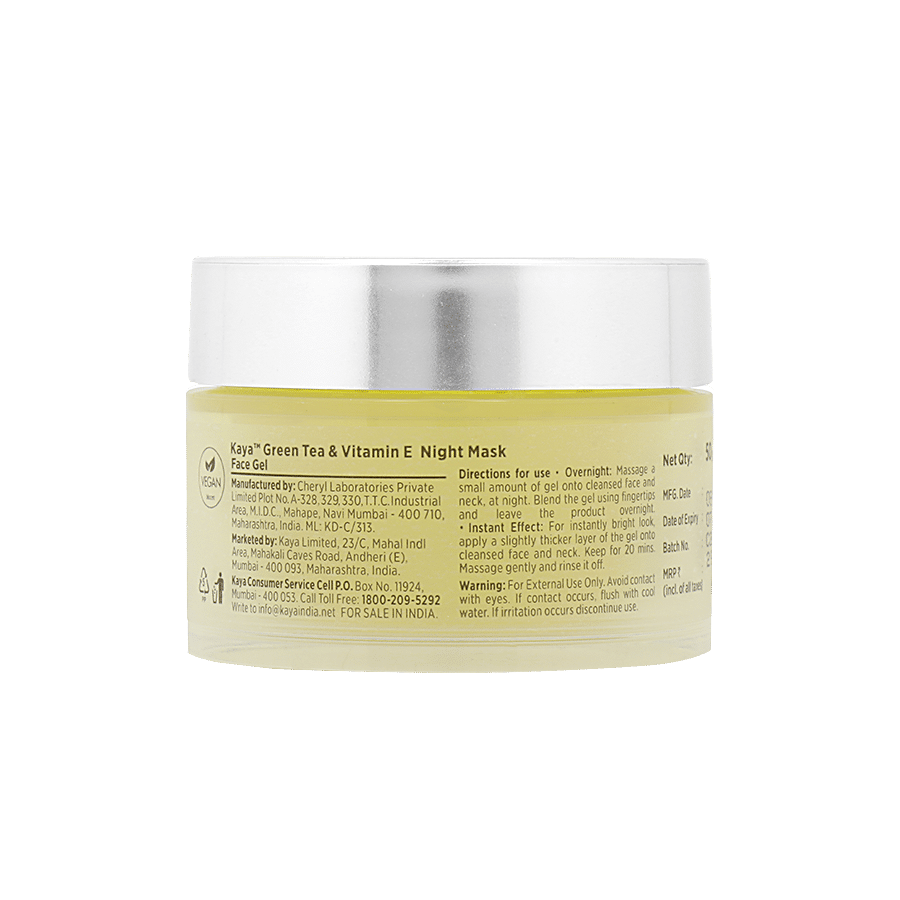 Kaya Clinic Anti-Pollution Night Mask - With Green Tea & Vitamin E