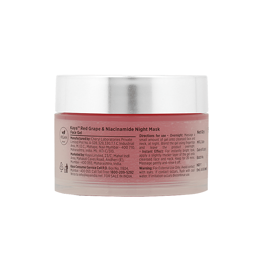 Kaya Clinic Skin Radiance Night Mask - With Red Grape & Niacinamide