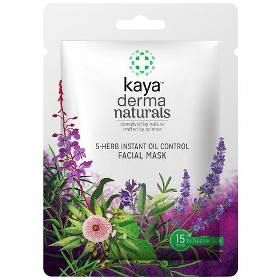 Kaya Clinic 5-Herb Instant Oil Control Facial Mask - 15 Mins to Fresher Skin