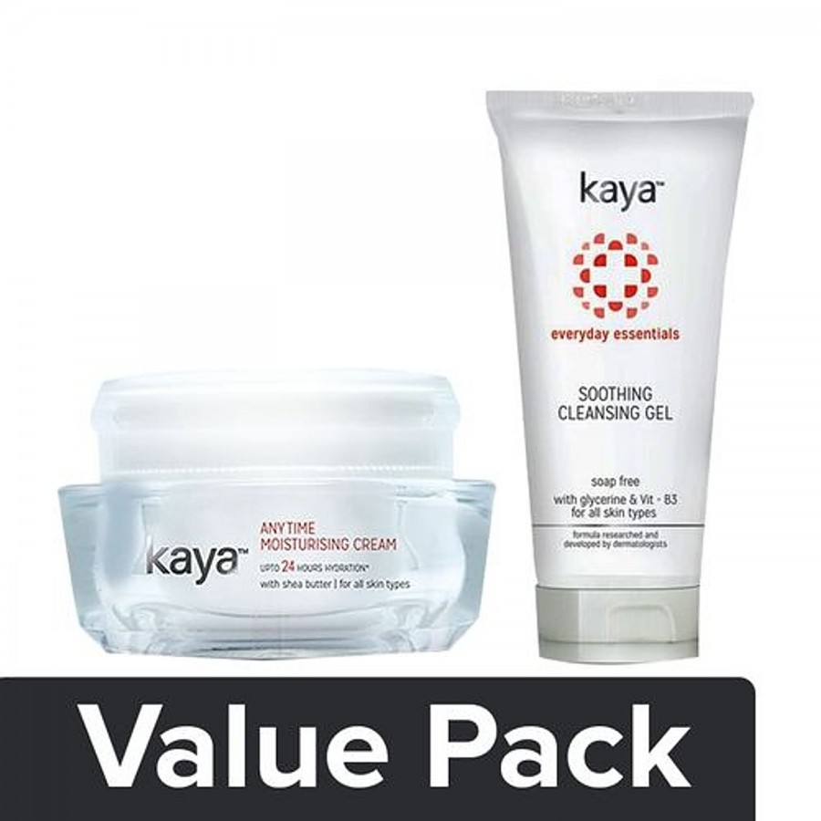 Kaya Clinic Soothing Cleansing Gel 50ml + Anytime Moisturising Cream 50ml