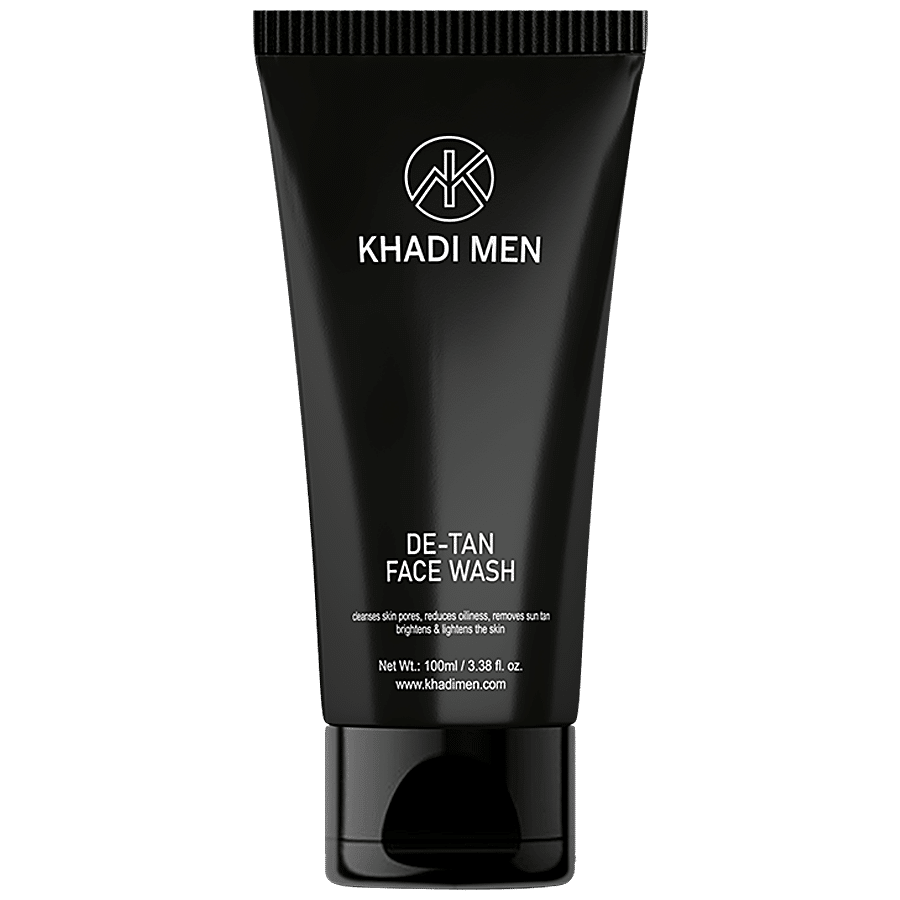 Khadi Men De-Tan Face Wash - Reduces Oilness