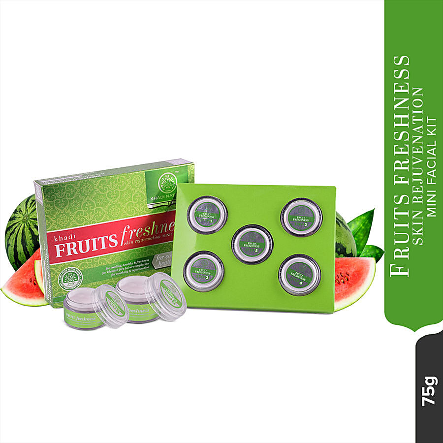 Khadi Natural Fruits Freshness Skin Rejuvenation Mini Facial Kit - Removes Oily