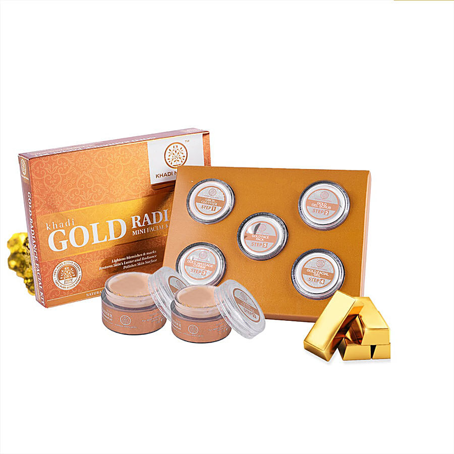 Khadi Natural Gold Radiance Mini Facial Kit - Restores Skin Luster