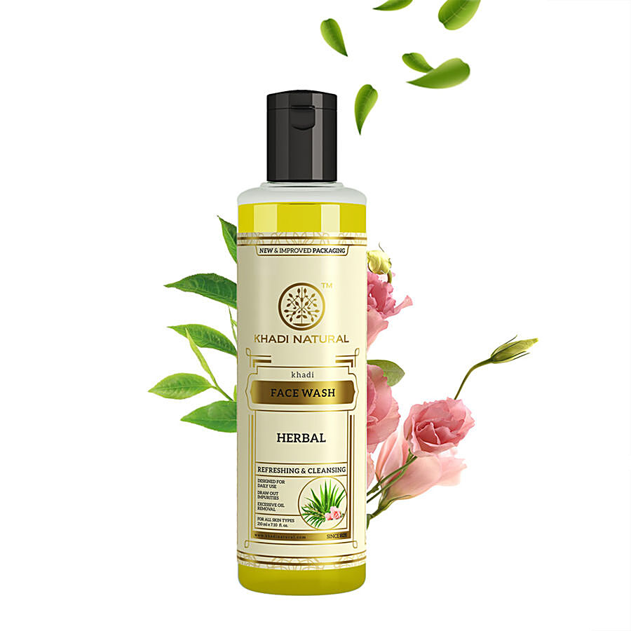 Khadi Natural Herbal Face Wash - Removes Excess Oil & Deep Cleanses Skin