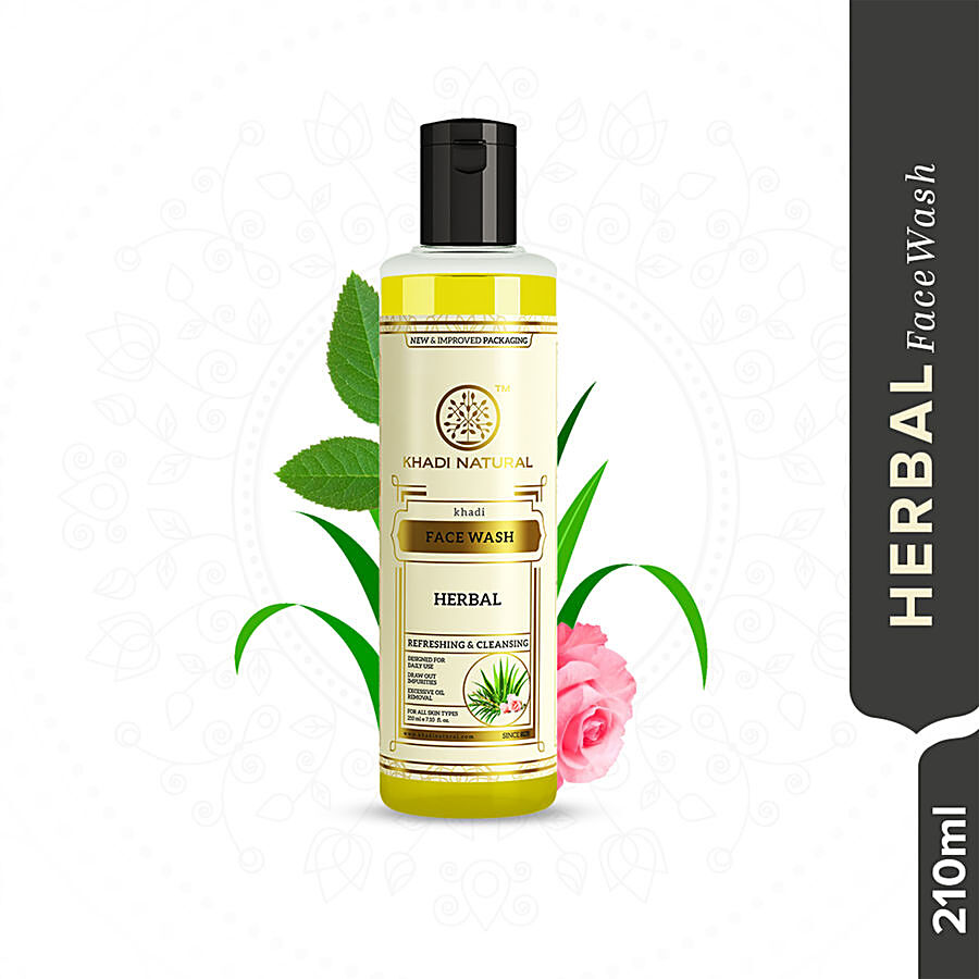 Khadi Natural Herbal Face Wash - Removes Excess Oil & Deep Cleanses Skin