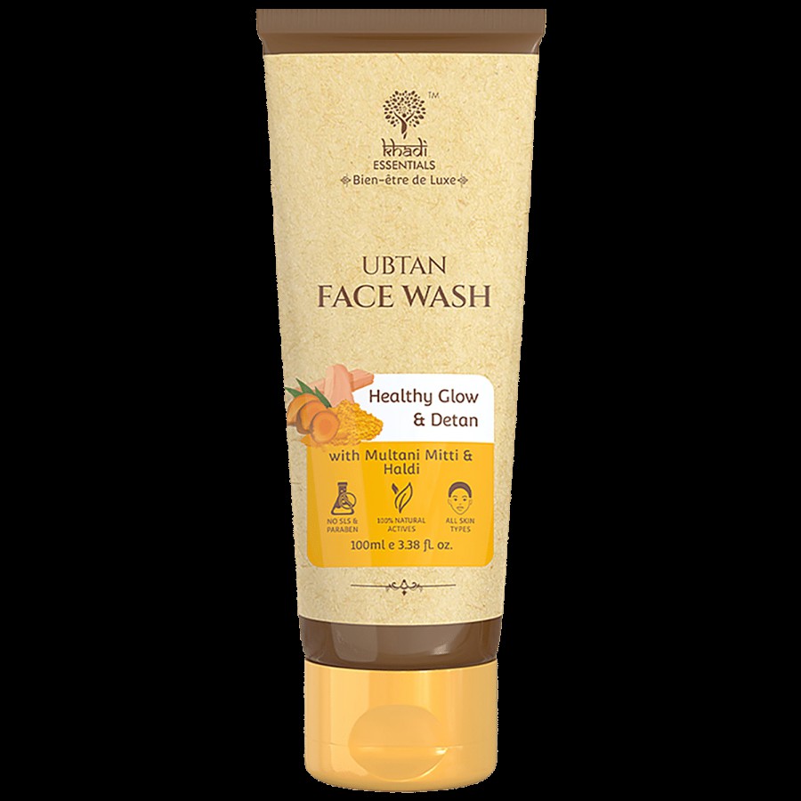 Khadi Essentials Ubtan Face Wash - With Multani Mitti & Haldi