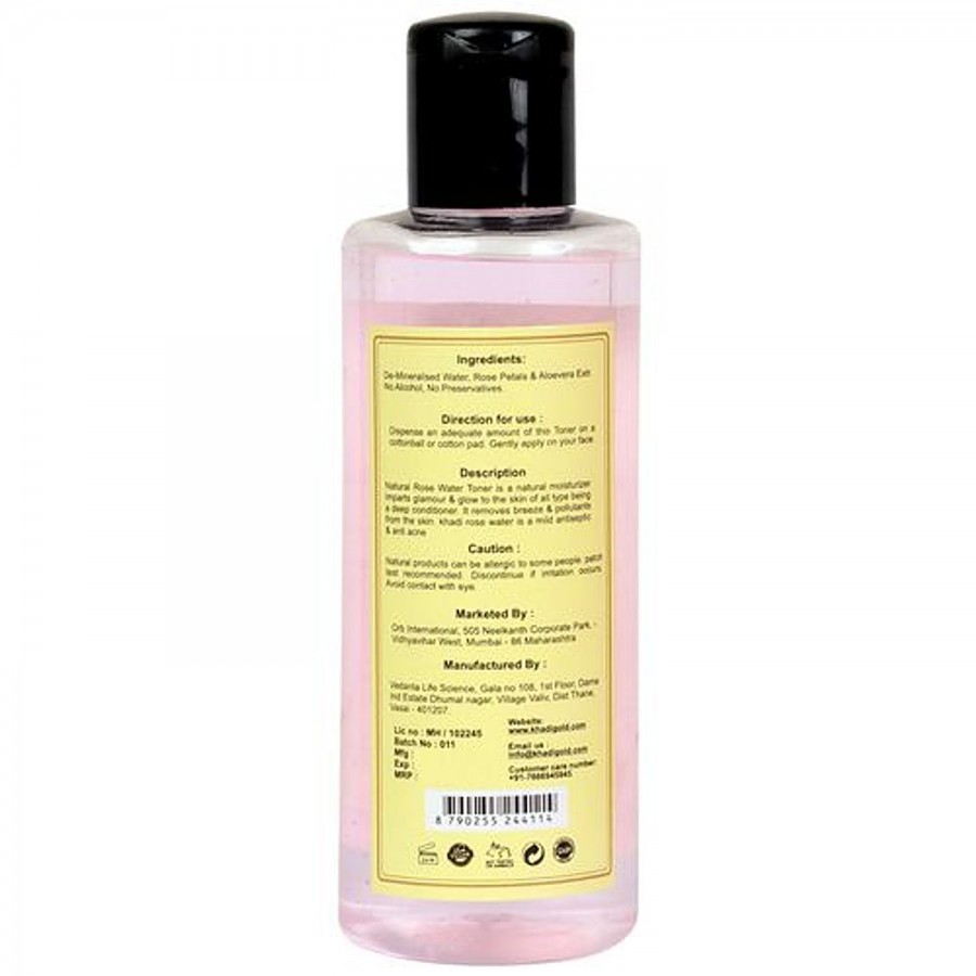 Khadi Gold Herbal Rose Water Skin Toner