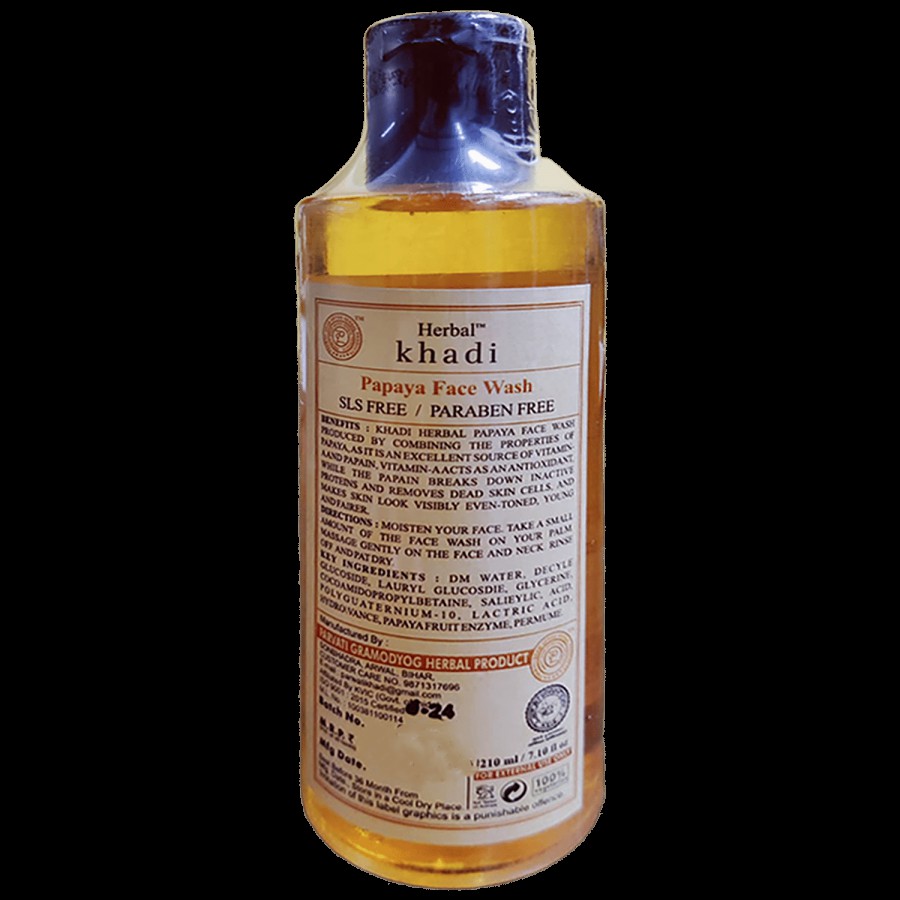 Khadi Herbal Face Wash - Papaya