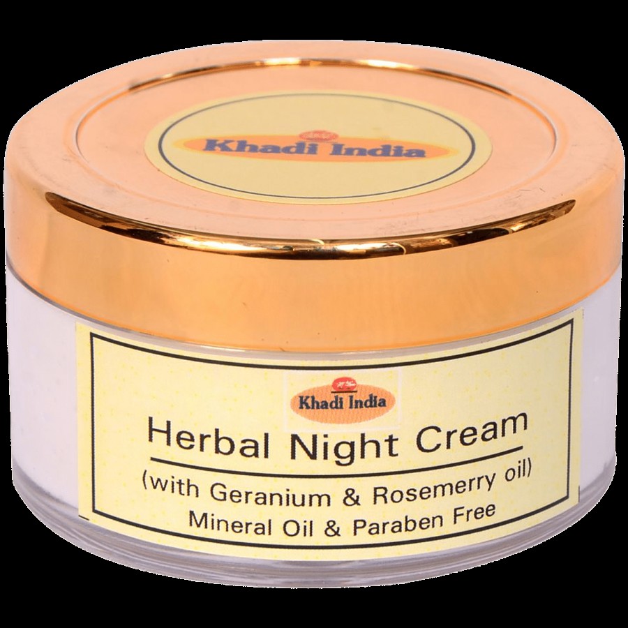 Khadi India Herbal Night Cream - Paraben Free