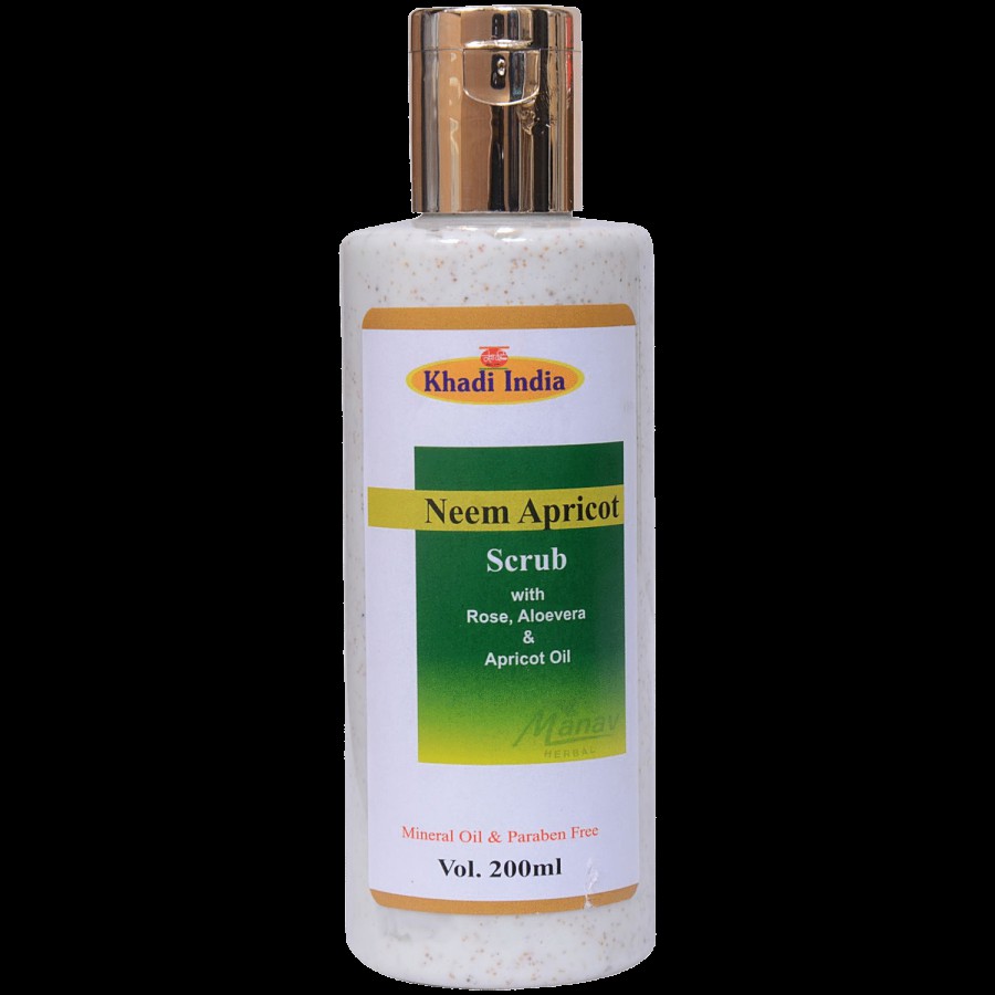 Khadi India Neem Apricot Scrub - Paraben Free