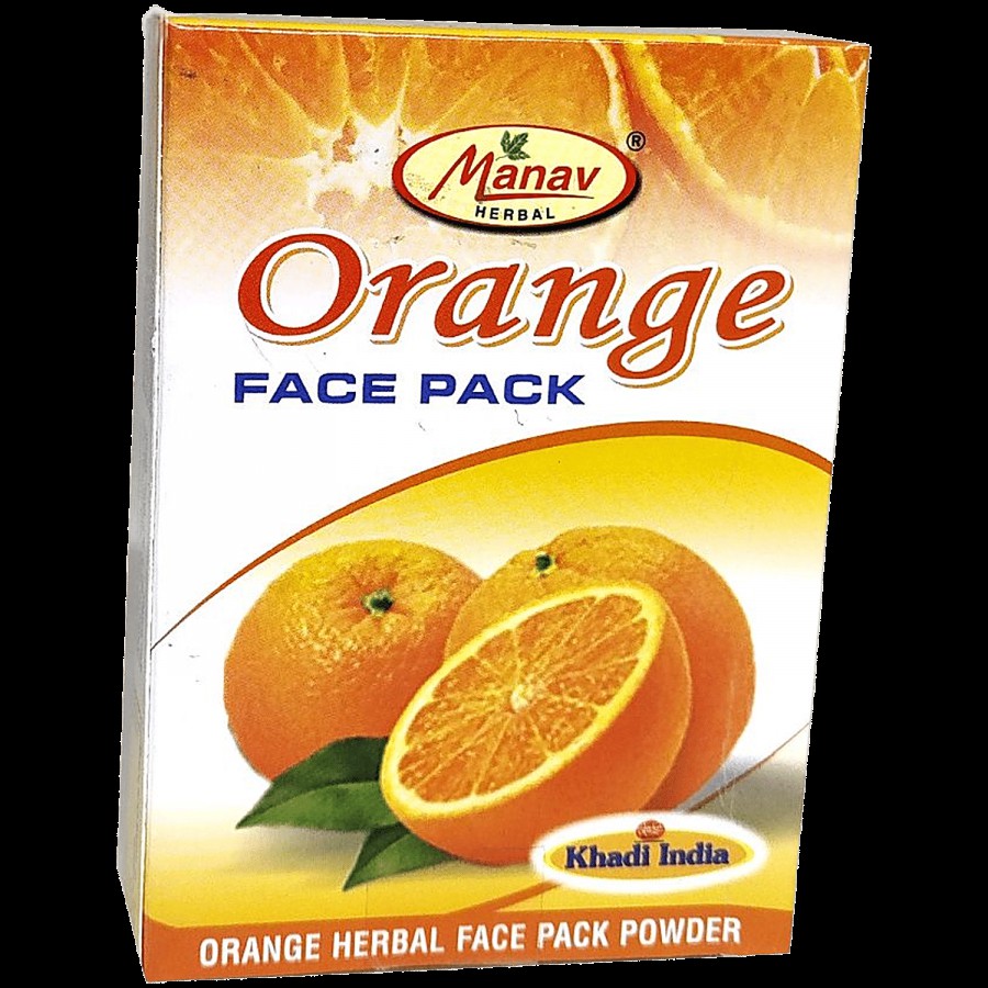 Khadi India Shri Manav Herbal Orange Face Pack Powder