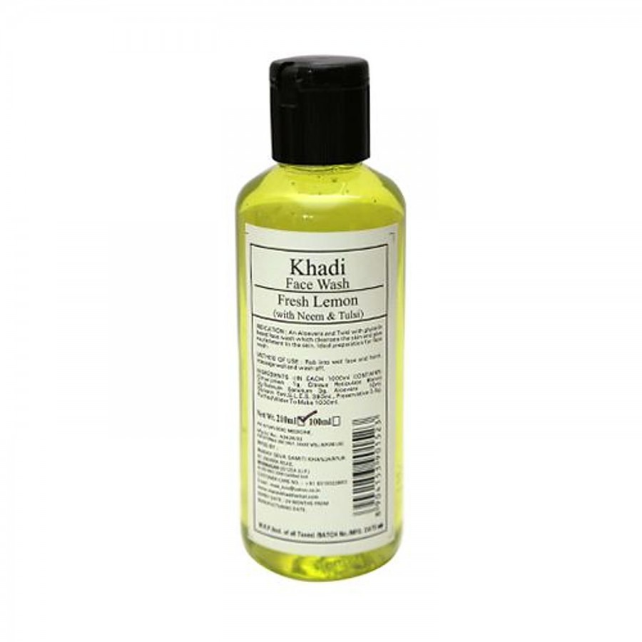 Khadi Manav Face Wash - Fresh Lemon Neem Tulsi