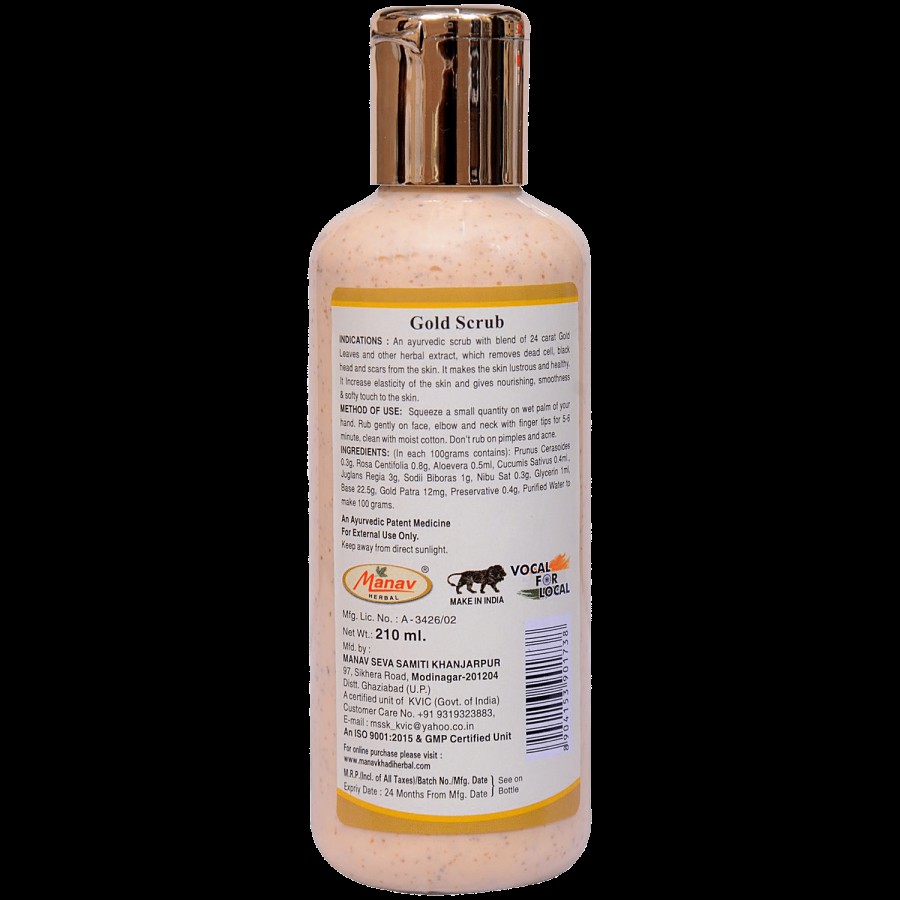 Khadi Manav Gold Scrub With Rose