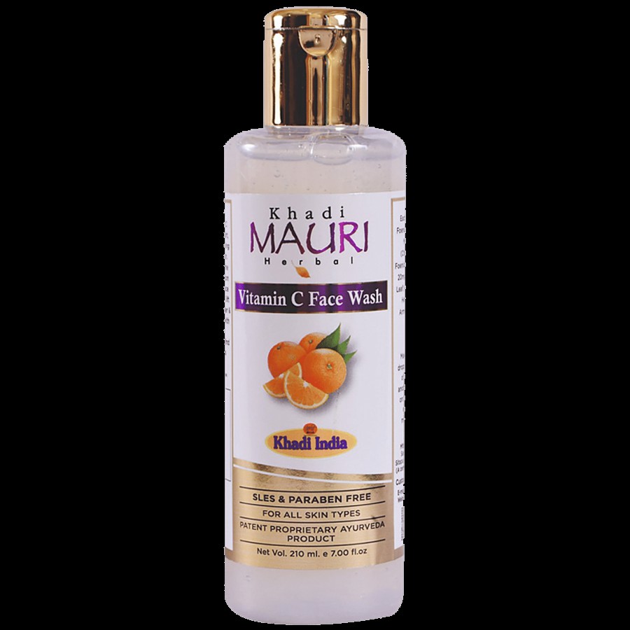 Khadi Mauri Herbal Vitamin C Face Wash - SLES & Paraben Free