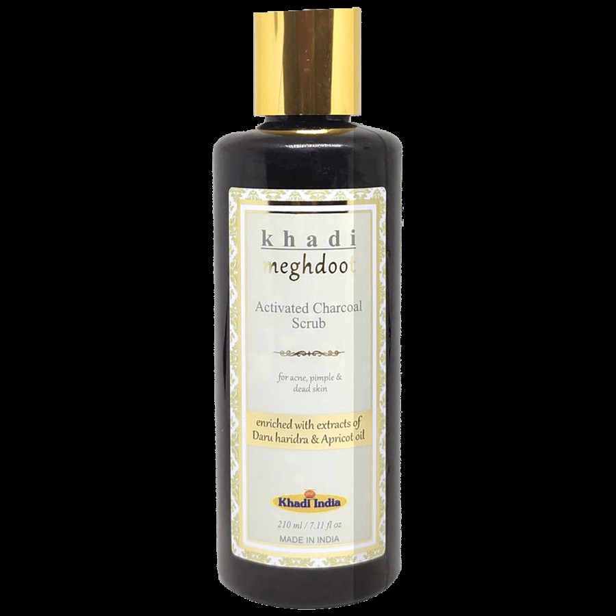 Khadi Meghdoot  Activated Charcoal Scrub For Acne