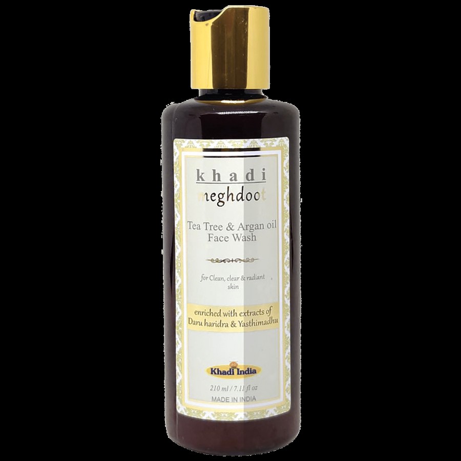 Khadi Meghdoot  Tea Tree & Argan Oil Face Wash For Clean