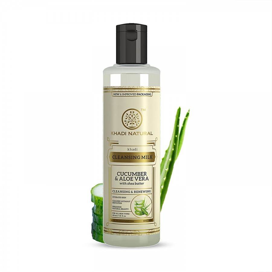 Khadi Natural Cucumber Aloe Vera Cleansing Milk - Cleanses & Hydrates Skin