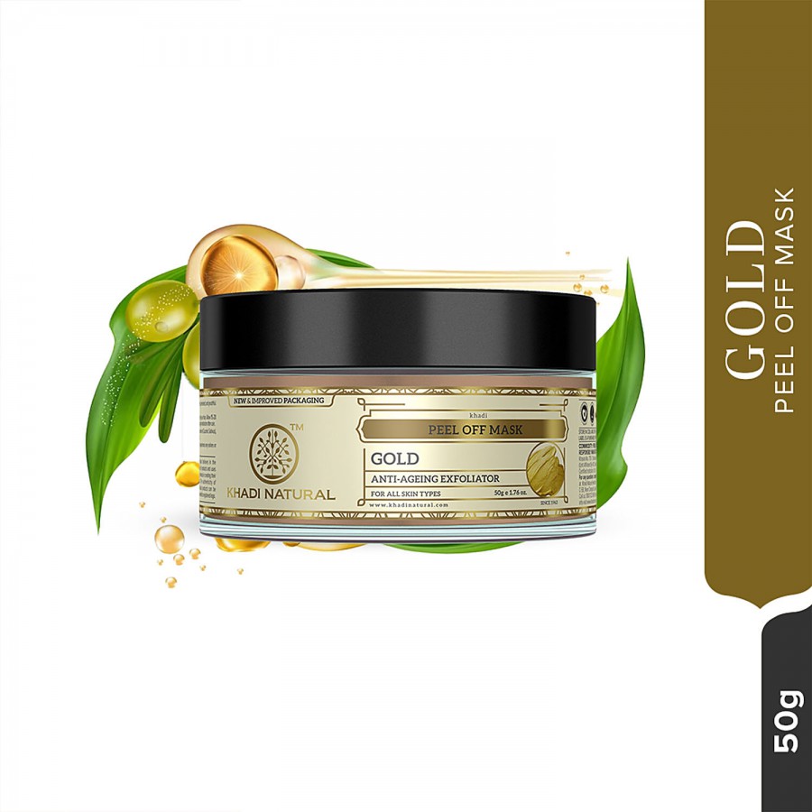 Khadi Natural Gold Peel Off Mask - Anti-Ageing Exfoliator