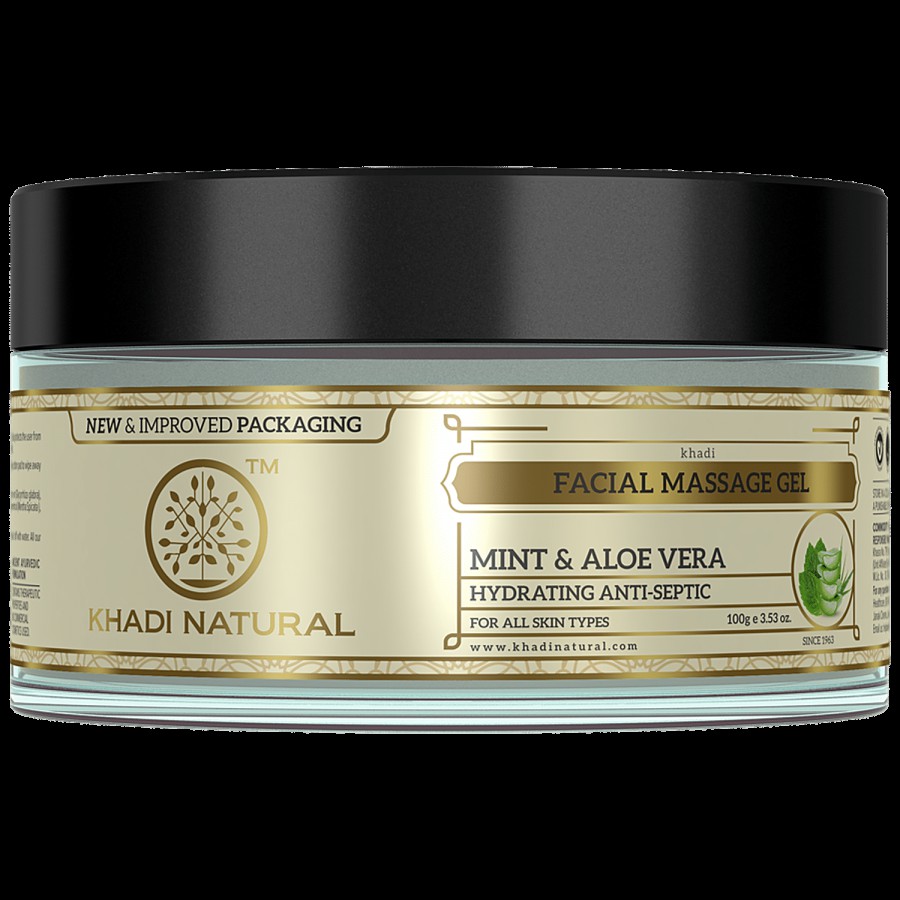 Khadi Natural Herbal Mint & Aloevera Facial Massage Gel