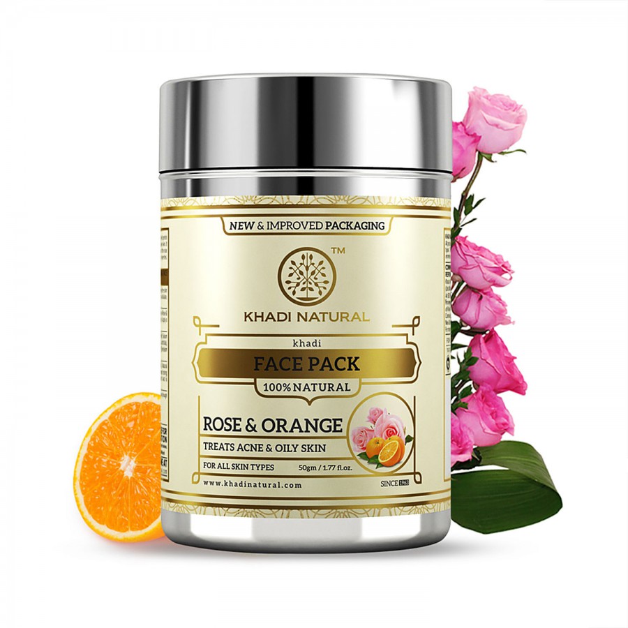 Khadi Natural Herbal Rose & Orange Face Pack