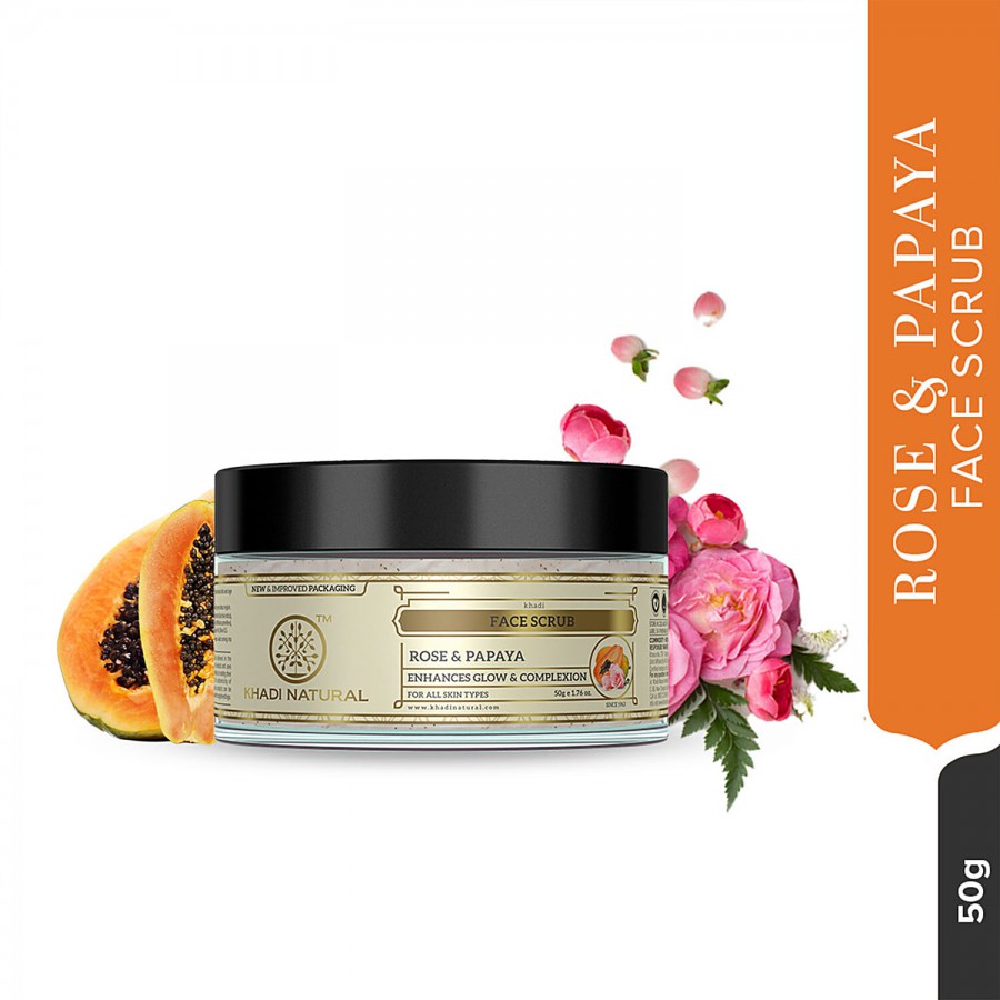 Khadi Natural Herbal Rose & Papaya Face Scrub