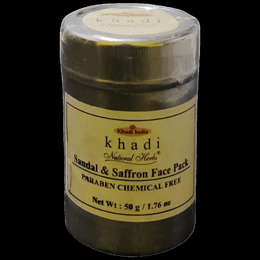 Khadi Natural Herbs Sandal & Saffron Face Pack - Provides Healthy Glow