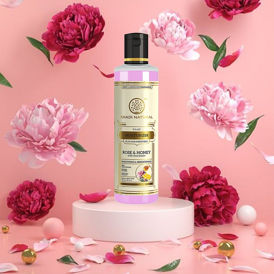 Khadi Natural Honey & Rose Moisturizer - For Smooth & Radiant Skin