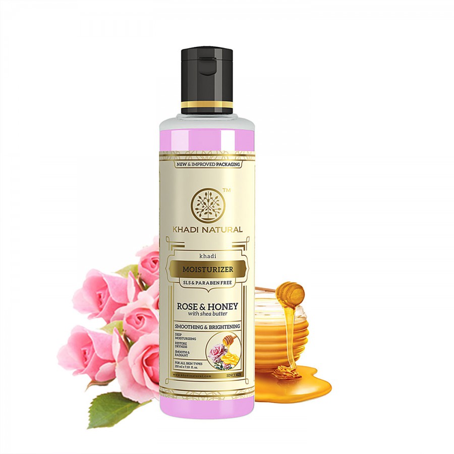 Khadi Natural Honey & Rose Moisturizer - For Smooth & Radiant Skin