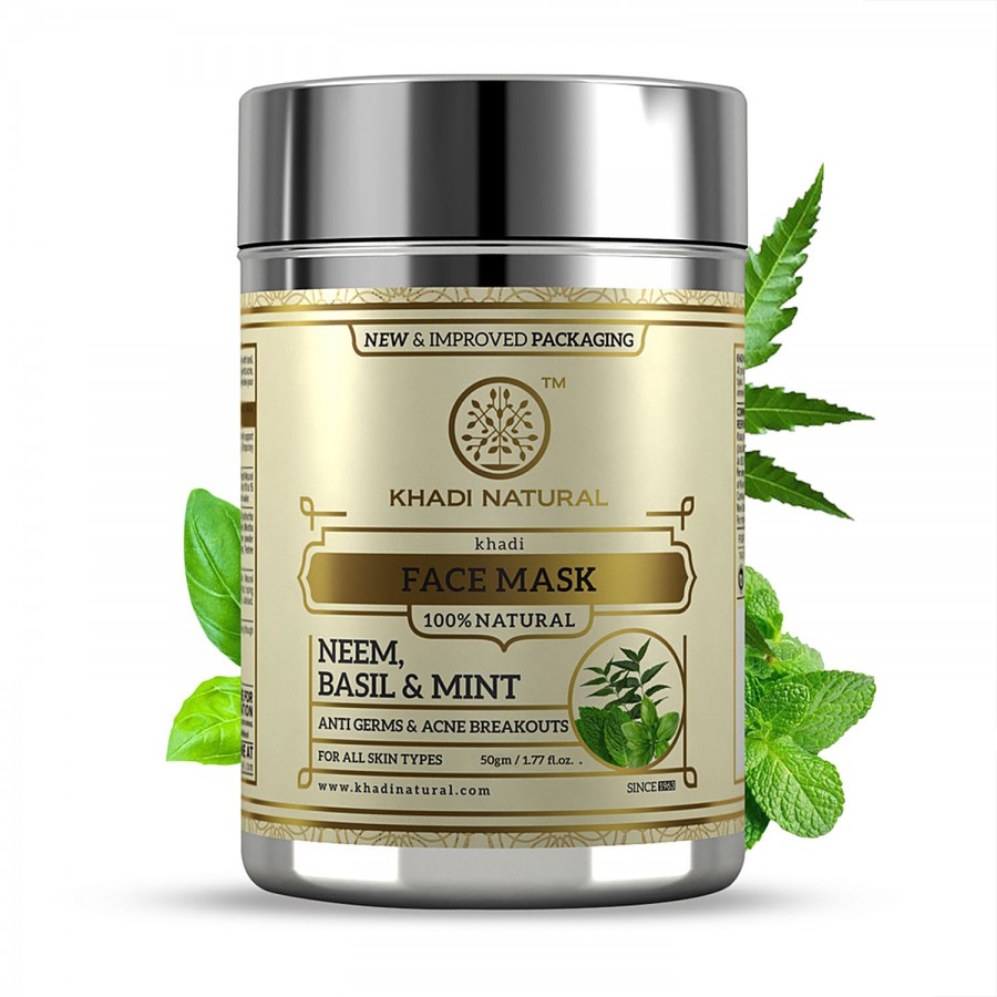 Khadi Natural Neem Basil & Mint Face Mask - Anti Acne