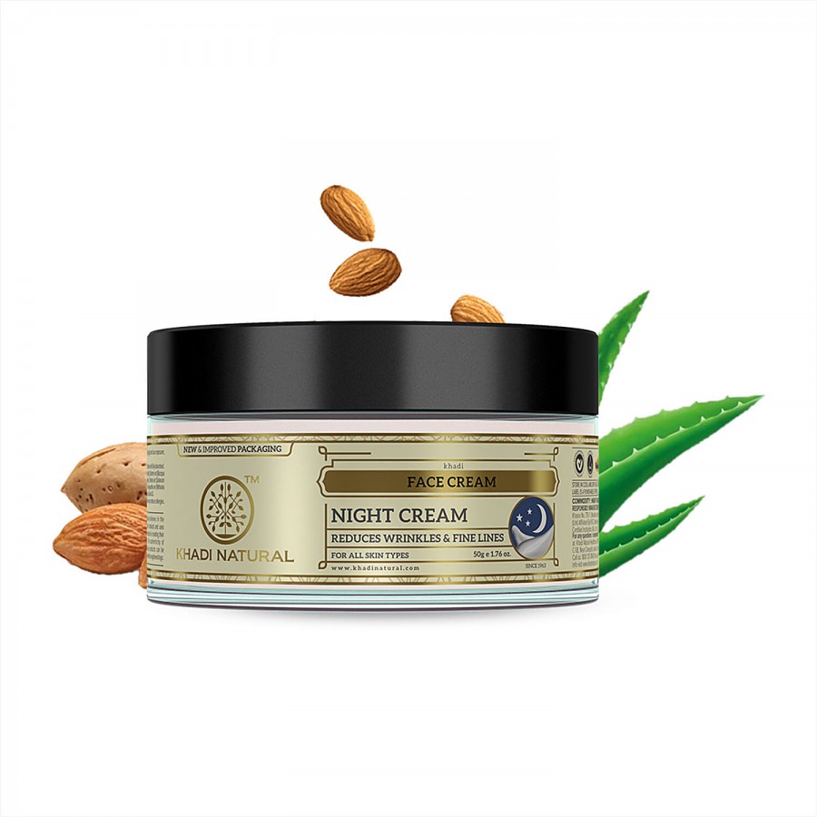 Khadi Natural Night Face Cream - Reduces Wrinkles & Fine Lines