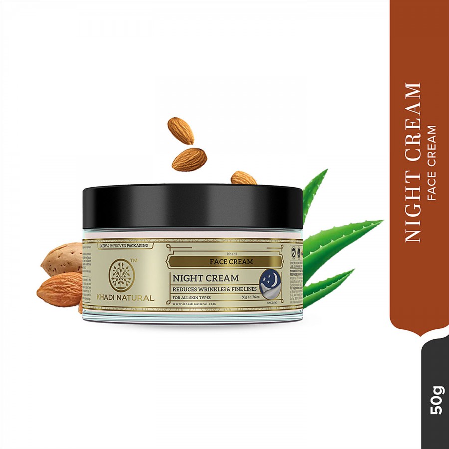 Khadi Natural Night Face Cream - Reduces Wrinkles & Fine Lines