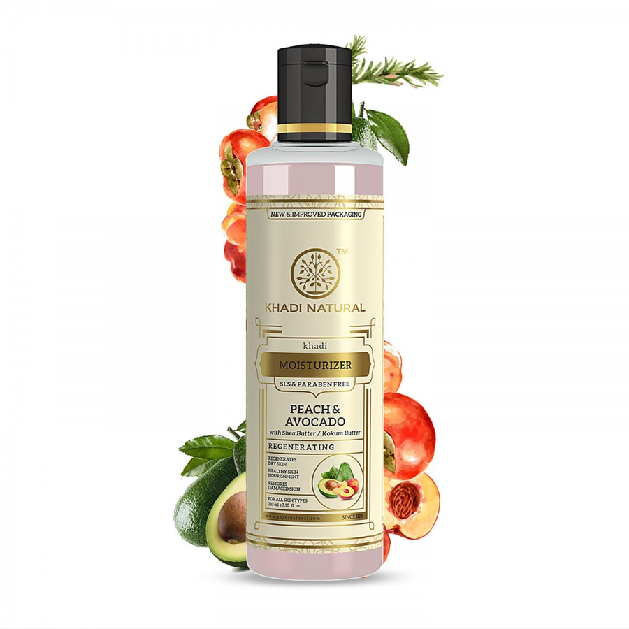 Khadi Natural Peach & Avocado Moisturizer - Restores Damaged Skin