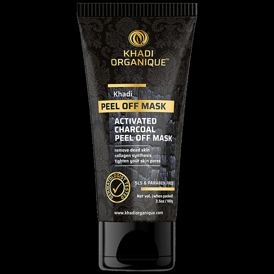 Khadi Organique Activated Charcoal Peel Off Mask - Remove Dead Skin