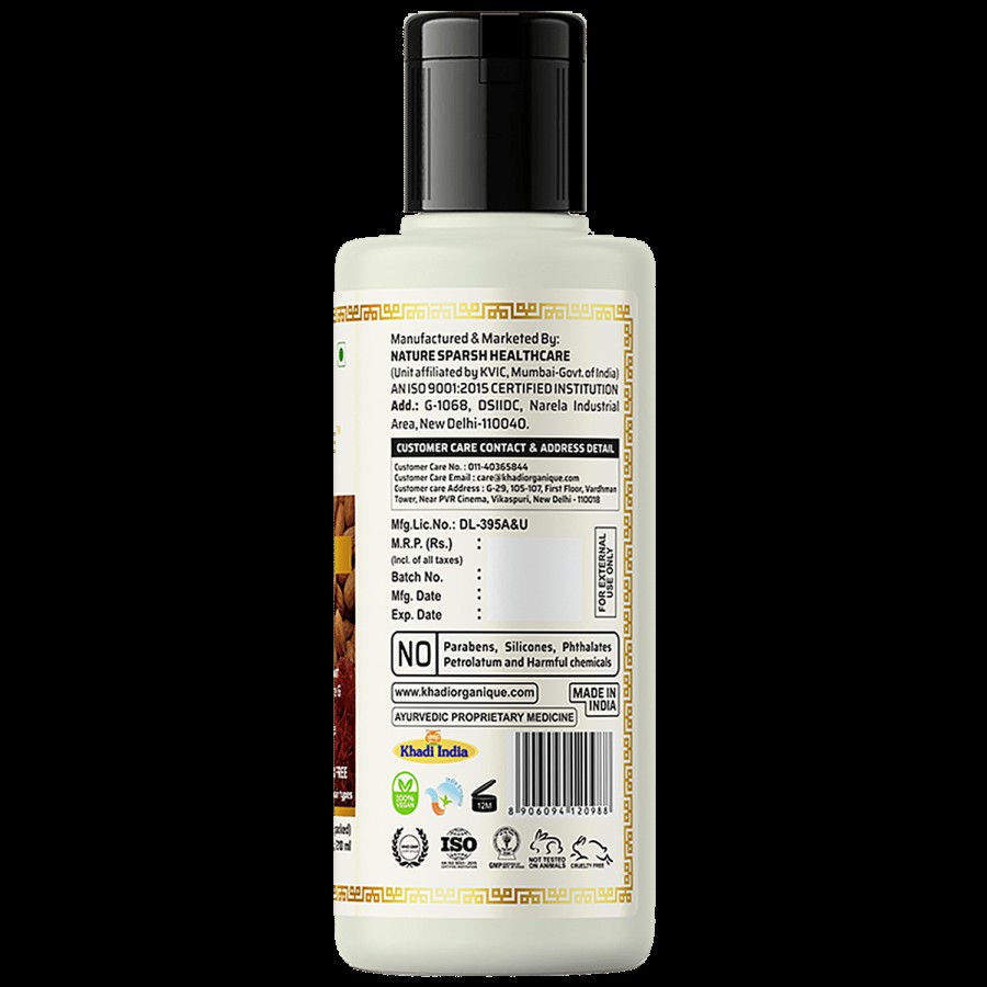 Khadi Organique Almond Saffron Herbal Moisturizer - Rejuvenate