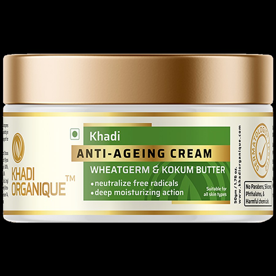 Khadi Organique Anti Ageing Cream - Wheatgerm & Kokum Butter