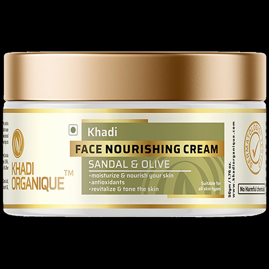 Khadi Organique Face Nourishing Cream - Sandal & Olive